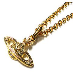 VivienneWestwood 1282 MINI BAS RELIEF Orb Necklace Pendant Gold
