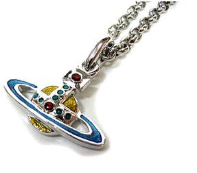 VivienneWestwood 3306 Multicolor Silver Orb Necklace Pendant