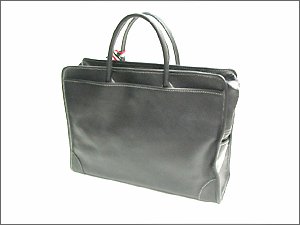 OROBIANCO Briefcase RAFIA Black Leather