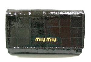 MIUMIU 5M0222 MORO ST.COCCO LUX ダークブラウン