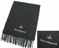 VivienneWestwood Wool Scarf Charcoal Gray