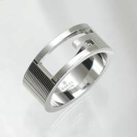 GUCCI 032660 09840 8106 BRANDED RING SILVER