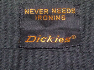 DICKIES LOT 10102 C 65%DACRON POLYESTER 35%AVRIL RAYON